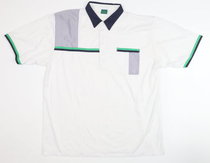 Canda Men's White XL Polo Shirt