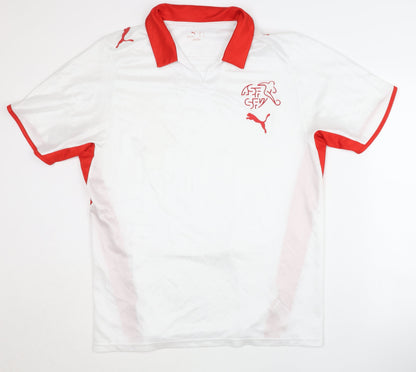 Puma Men's White L Jersey Football T-Shirt