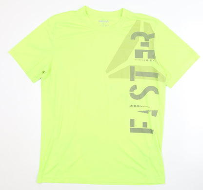 Reebok Men's Green L T-Shirt, Gym & Training