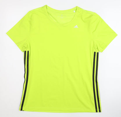 Adidas Women's Green Running T-Shirt, M