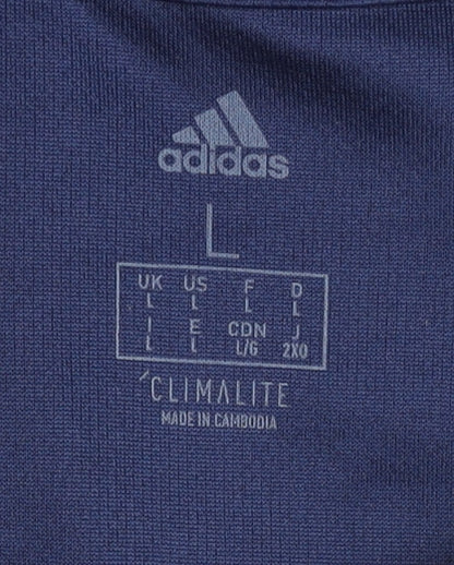 Adidas Men's Blue Gym T-Shirt L Climalite Performance