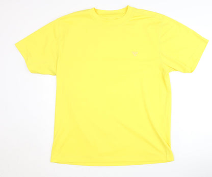 Runners Point Men's Yellow Running T-Shirt, L