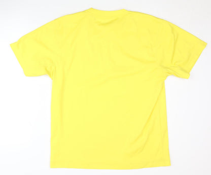 Runners Point Men's Yellow Running T-Shirt, L