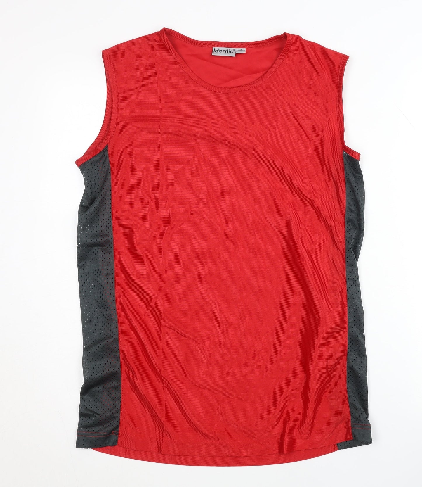 Identic Men's Red Sleeveless Tank Top - Size S