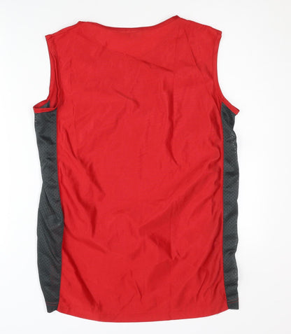 Identic Men's Red Sleeveless Tank Top - Size S