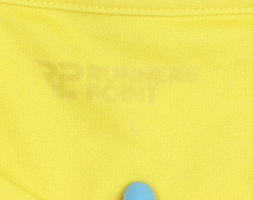 Runners Point Men's Yellow Running T-Shirt, Size L