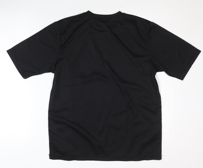 SHAMP Men's Black T-Shirt - Size M - Basic Style