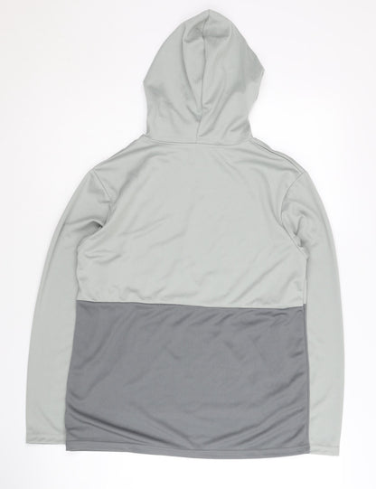 Real Essentials Men's Grey Pullover Hoodie L
