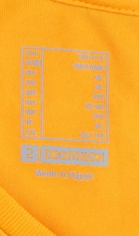 Decathlon Men's Orange XL Athletic T-Shirt