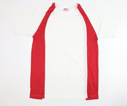 Slazenger Men's White Athletic T-Shirt, Size L, Performance Fit