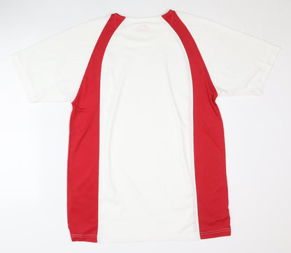 Slazenger Men's White Athletic T-Shirt, Size L, Performance Fit