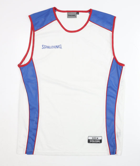 Spalding Men's White Basketball Jersey M