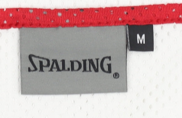 Spalding Men's White Basketball Jersey M