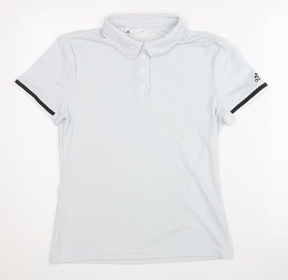 Adidas Women's White Polo Shirt Size 12-14