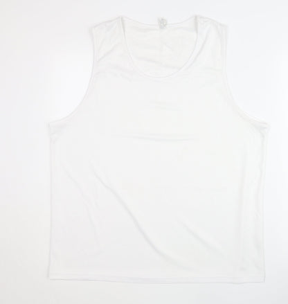 SOL'S Men's White 3XL Tank Top Sleeveless Sporty