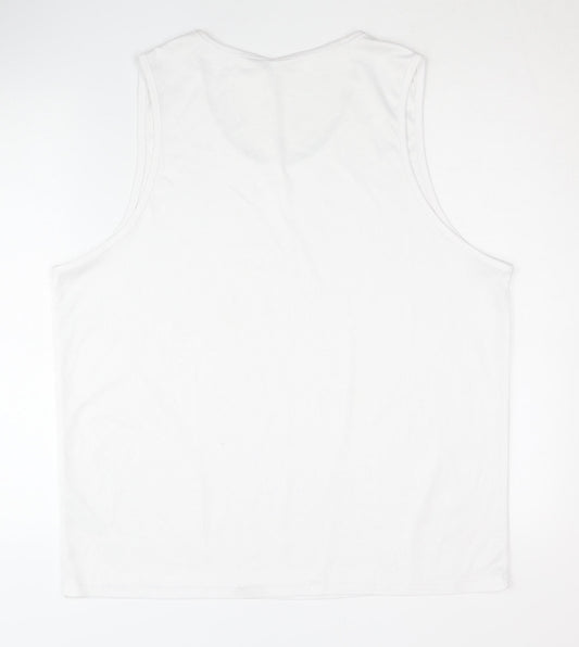 SOL'S Men's White 3XL Tank Top Sleeveless Sporty