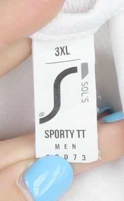 SOL'S Men's White 3XL Tank Top Sleeveless Sporty