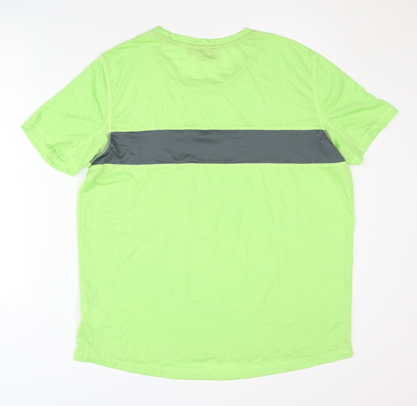 Crane Men's Green Sports T-Shirt L Light Mesh