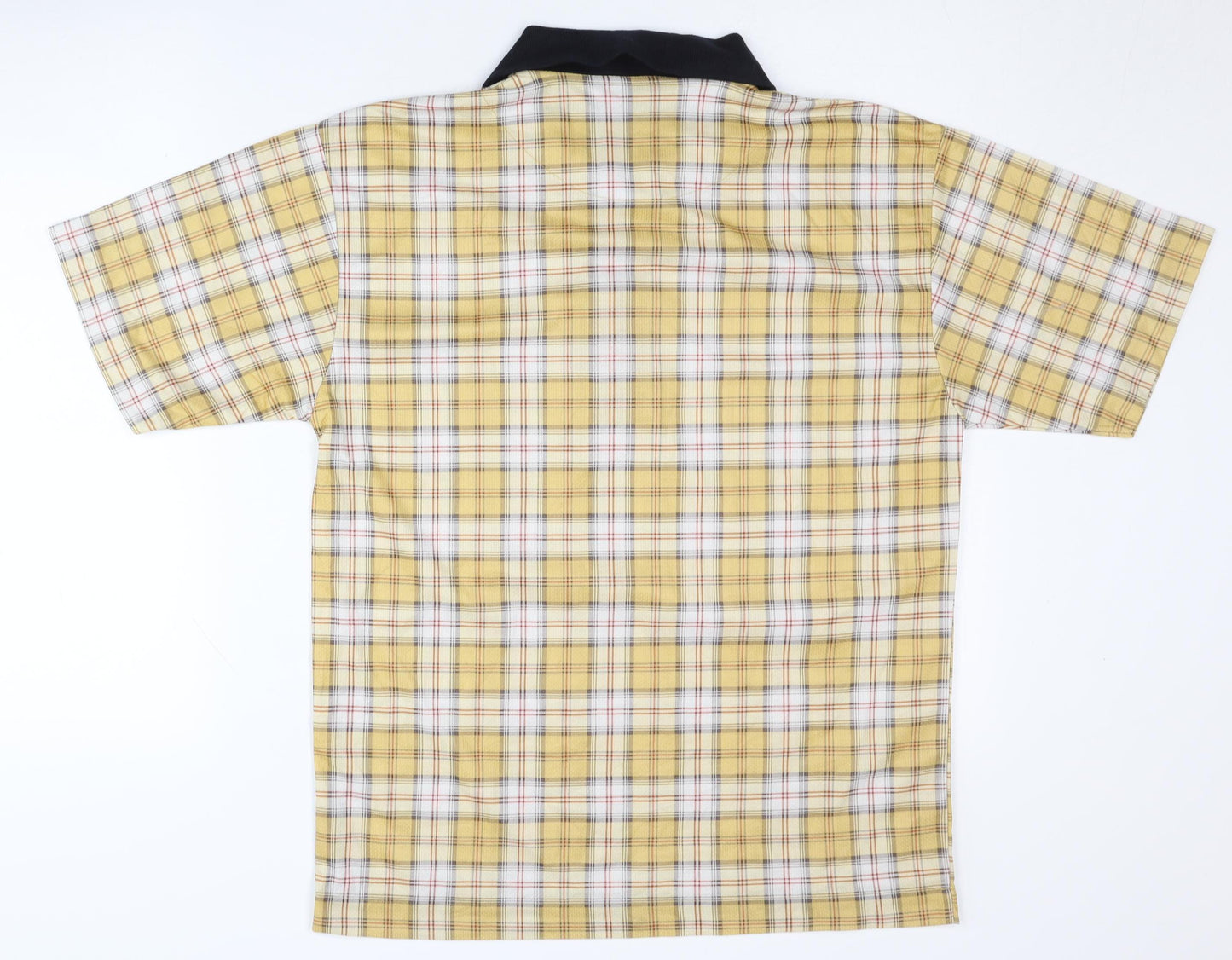 New Roads Men's Multicoloured Plaid Polo Shirt M