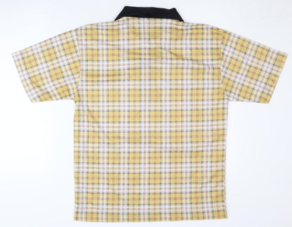 New Roads Men's Multicoloured Plaid Polo Shirt M