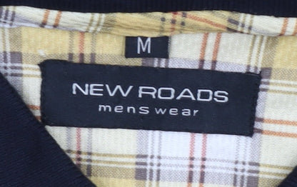 New Roads Men's Multicoloured Plaid Polo Shirt M