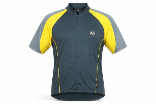 Men's Protective XL Cycling T-Shirt in Grey/Yellow