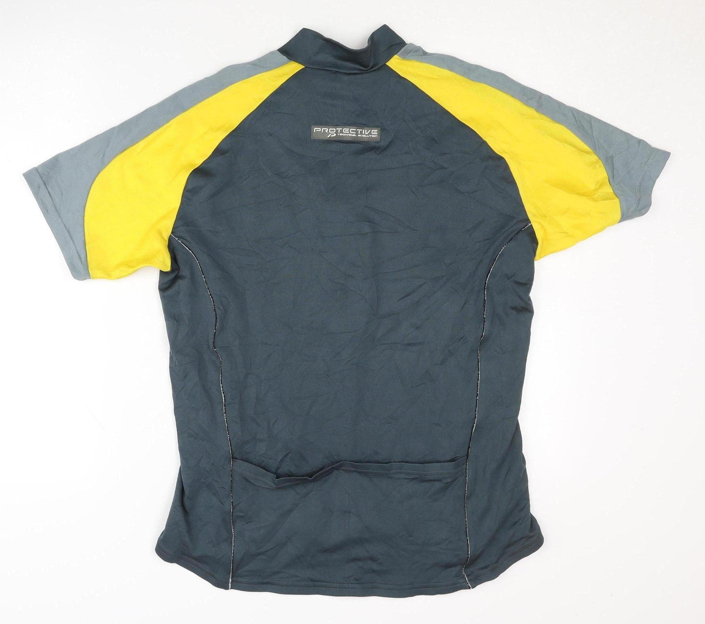 Men's Protective XL Cycling T-Shirt in Grey/Yellow