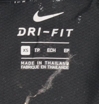 Nike Women's Black XS Dri-FIT Athletic T-Shirt