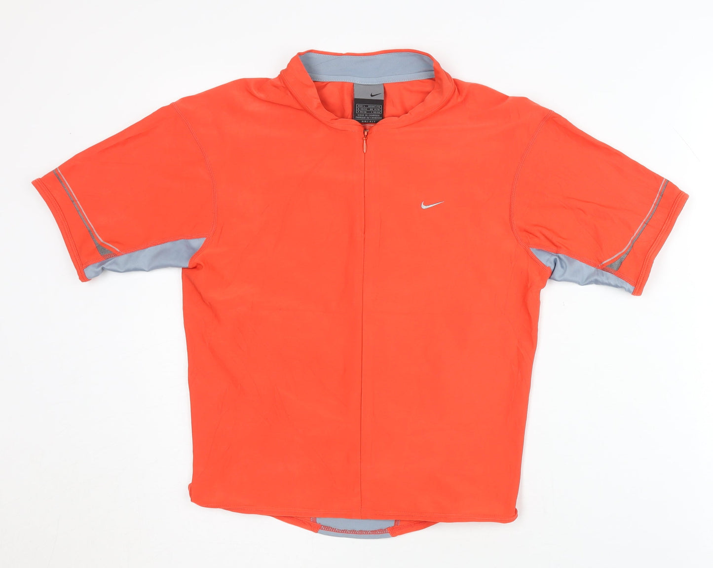 Nike Unisex Orange Jersey Activewear Top Size 14