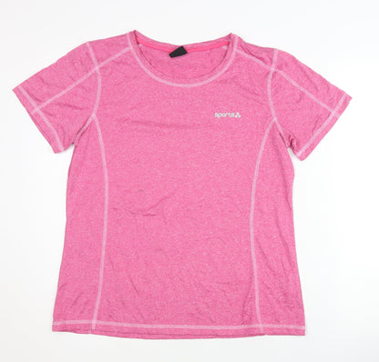 Sports Women's Pink Medium T-Shirt for Gym