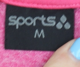 Sports Women's Pink Medium T-Shirt for Gym