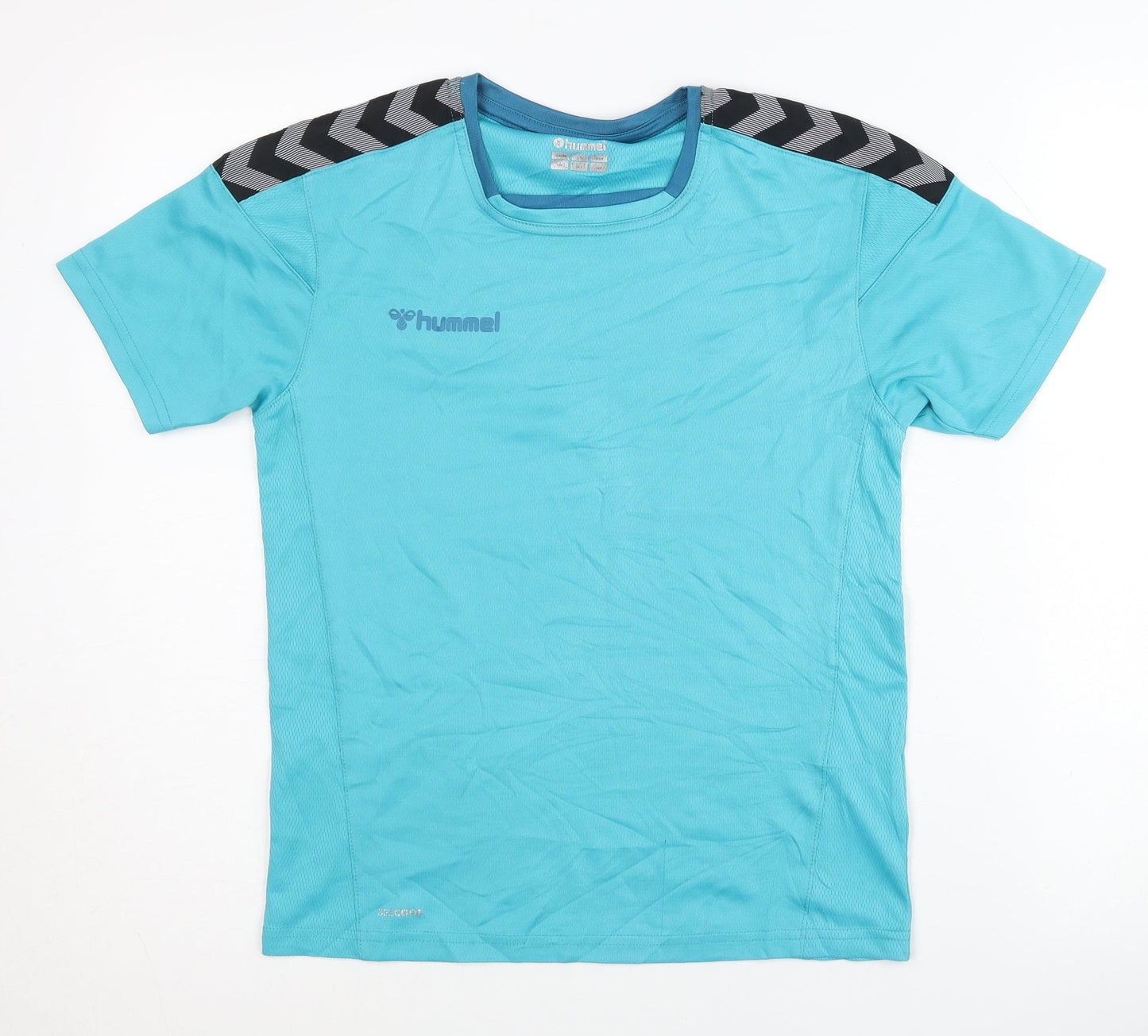 Hummel Boys Blue T-Shirt, Size 12 Years, Breathable Activewear