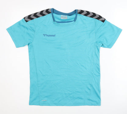 Hummel Boys Blue T-Shirt, Size 12 Years, Breathable Activewear