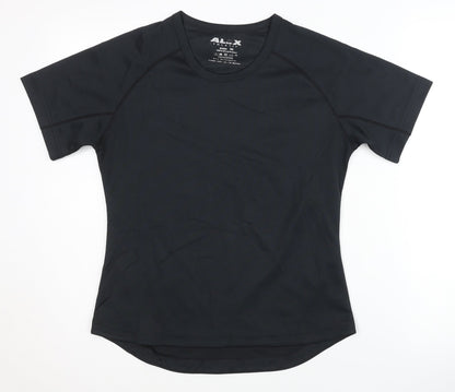 Alex Athletic Women's Black Gym T-Shirt, Size 8
