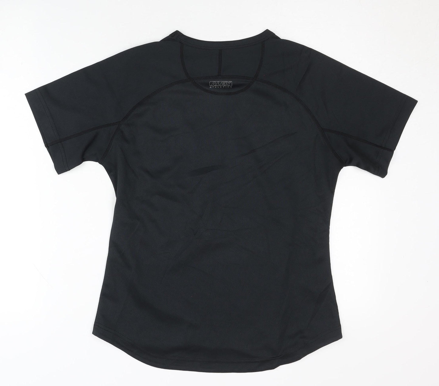 Alex Athletic Women's Black Gym T-Shirt, Size 8