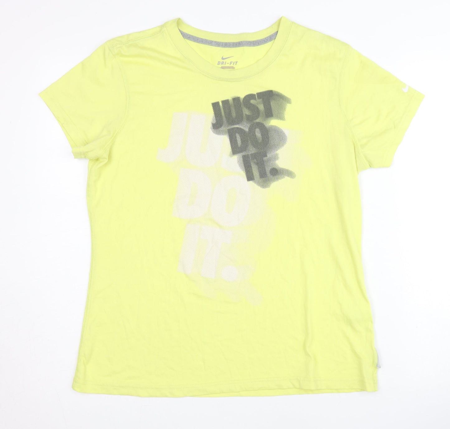 Nike Yellow Men's T-Shirt - Sports, L, Quick Dry