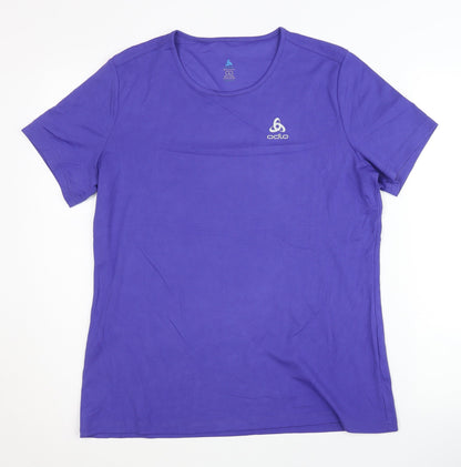 Odlo Purple Unisex T-Shirt L | Activewear, Solid, Basic