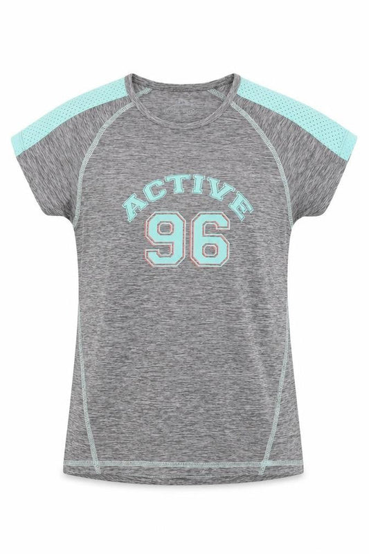 Active Touch Kids Girls Grey Jersey T-Shirt, 12-13 Years