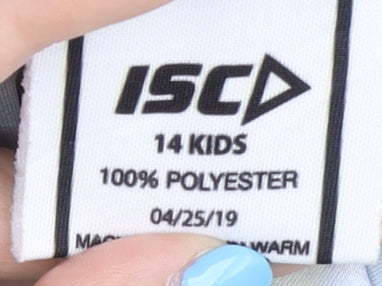 ISC Boys Green Blue Graphic Print T-Shirt, Size 14
