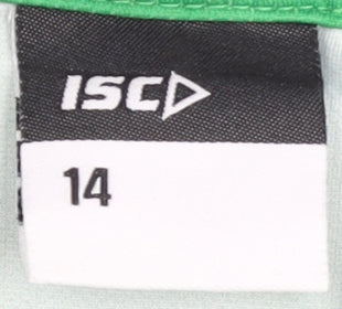 ISC Boys Green Blue Graphic Print T-Shirt, Size 14