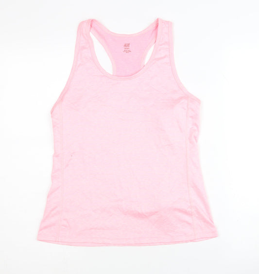 H&M Women's Pink Tank Top Size 8 Activewear