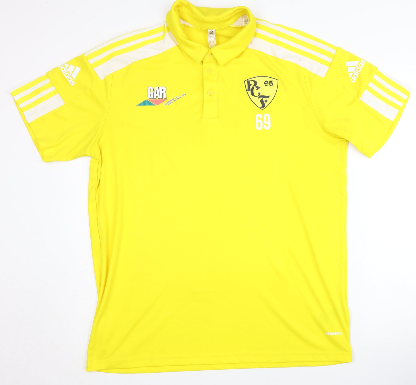 Adidas Men's Yellow Polo Shirt, Size L, Sports Jersey