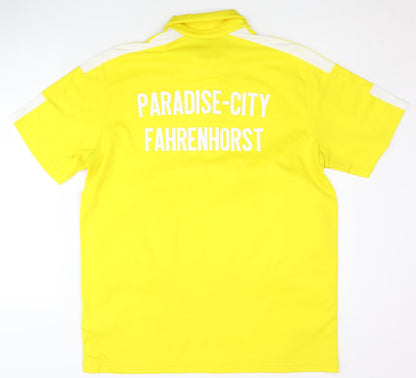 Adidas Men's Yellow Polo Shirt, Size L, Sports Jersey