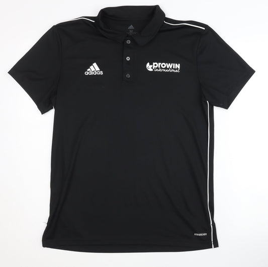 adidas Men's Black Polo Shirt Medium