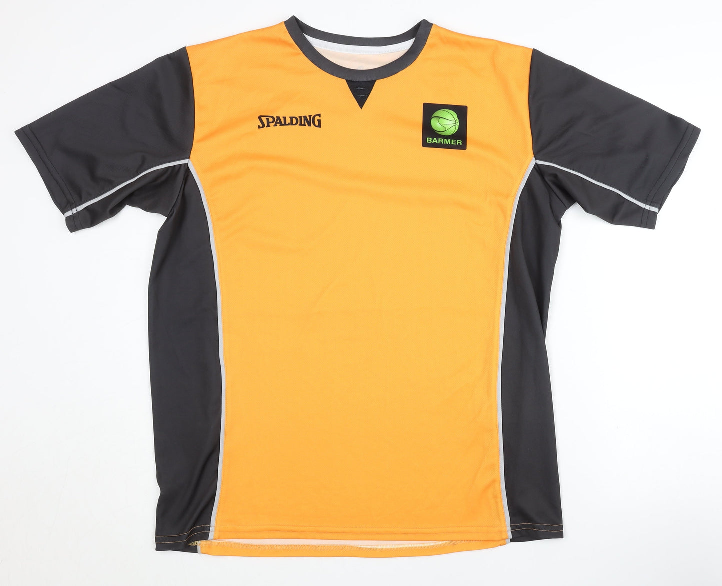 Spalding Men's Orange Black T-Shirt Jersey L