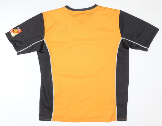 Spalding Men's Orange Black T-Shirt Jersey L