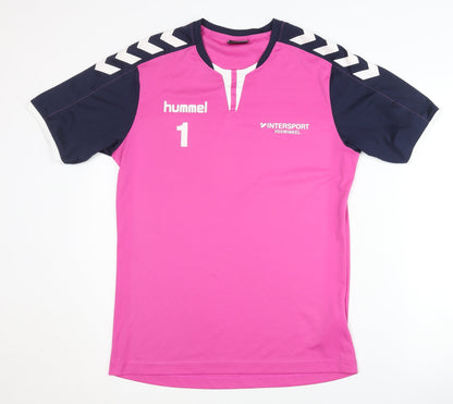 Hummel Men's Pink Sports T-Shirt, Small