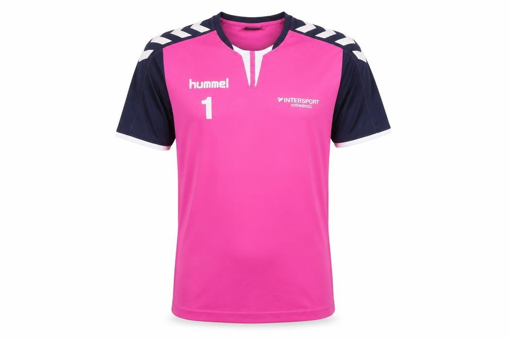 Mens UK Size S Hummel Pink Football T-Shirt