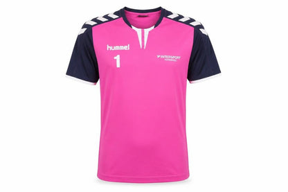 Mens UK Size S Hummel Pink Football T-Shirt