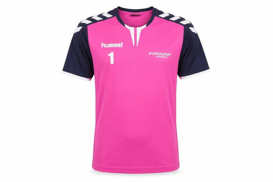 Mens UK Size S Hummel Pink Football T-Shirt